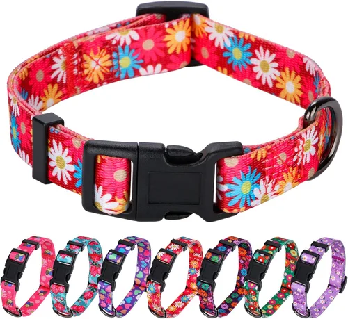 Miniatura 25 de Collar de perro con estampado de vaca, patrón animal para perros, blanco y negro, pequeño B_Estampado De Vaca