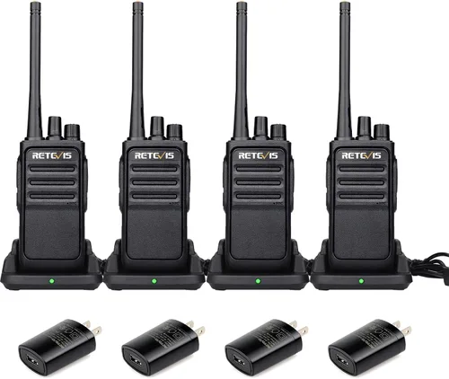 Retevis Walkie Talkies RT17 de largo alcance para adultos, radios recargables de 2 vías con base de cargador USB, radio bidireccional ligera con