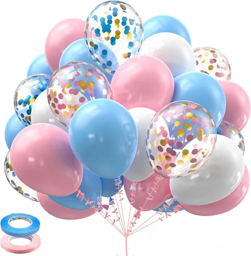 Miniatura 11 de Kelfara Globos de color azul polvoriento y verde, 80 globos retro de 12 pulgadas, color verde aguacate, azul mar, azul azulado, nude