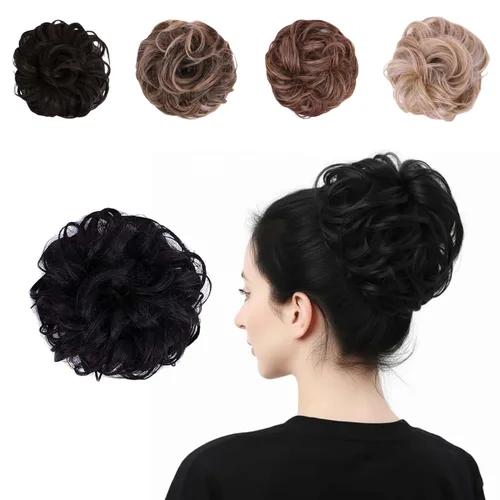 Miniatura 15 de Juvabun Messy Bun 2.0 - Extensión de cabello de moño desordenado de color gris claro, suave y ligero, para mujer, uso diario Gris claro 2.0