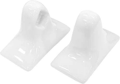 Paquete de 2 barras de toalla de porcelana para barra de toallero, soporte de poste de soporte de azulejos, soporte de toalla de baño de cerámica