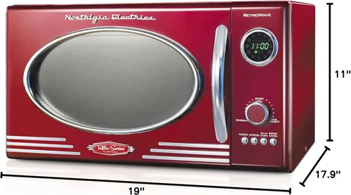 Miniatura 8 de Nostalgia Horno microondas retro para encimera, grande de 800 vatios, 0.9 pies cúbicos y tostadora de 2 rebanadas BLACK+DECKER, T2569B, ranuras