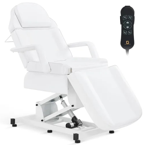 Miniatura 12 de BarberPub Cama facial totalmente eléctrica con 3 motores para esteticista, silla de tatuaje eléctrica para cliente, cama facial para esteticista