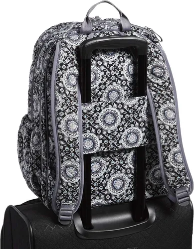 Miniatura 7 de Vera Bradley - Mochila Campus de algodón, para mujer, Medallón de carbón