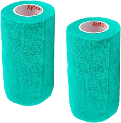 Miniatura 62 de Cinta adhesiva para veterinarios (negro) (paquete de 2) (3 pulgadas x 15 pies), autoadhesiva, adherente, cohesiva, flexible, autoadhesiva, rollo