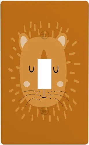 Miniatura 35 de Cubierta de interruptor de luz dúplex de elefante de dibujos animados de 1 banda, cubiertas de enchufe, placa frontal decorativa para receptáculo