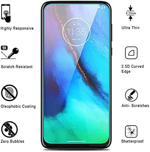 Miniatura 5 de Protector de pantalla de vidrio templado para Motorola Moto G Stylus 2020, vidrio templado de dureza 9H antiarañazos HD para Moto G Stylus 2020