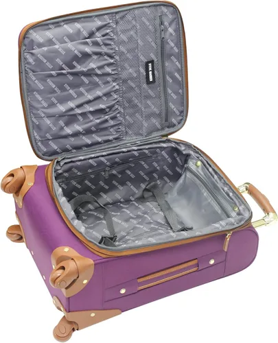 Miniatura 5 de Steve Madden Designer Luggage Collection - Maleta ligera y expandible de lado suave para hombres y mujeres, bolsa de transporte duradera de 20