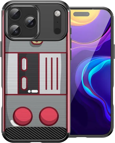 Miniatura 23 de CasesOnDeck - Funda compatible con Apple iPhone 17 Pro Max, diseño de TPU con patrón pictórico, flexible, delgada y elegante (casete retro)