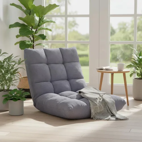 S AFSTAR Silla reclinable acolchada ajustable de 14 posiciones con cómodo soporte de espalda y funda agradable a la piel, ideal para leer, jugar,