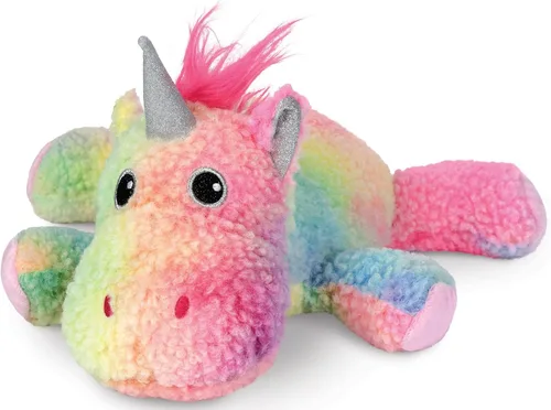 Miniatura 3 de iscream Rainbow Friends - Peluche de peluche de 10.5 pulgadas con purpurina y teñido anudado, unicornio acogedor con parte inferior pesada