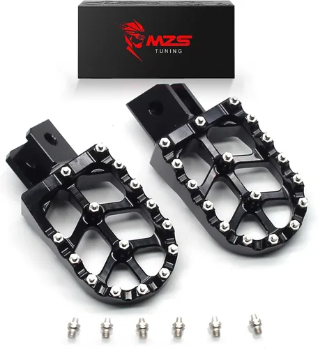 Miniatura 13 de MZS Estriberas eléctricas para motocross compatibles con X3 XXX MX3 MX4 MX5, estriberas Ebike MX más anchas reposapiés resto pedal CNC aluminio negro