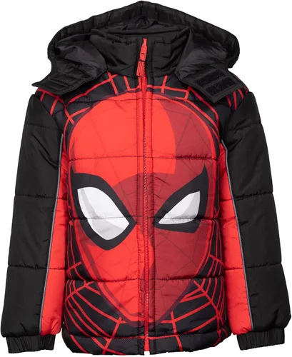 Miniatura 3 de Marvel Avengers Spider-Man Hulk Black Panther Captain America Zip Up Winter Coat Puffer Jacket Toddler to Big Kid
