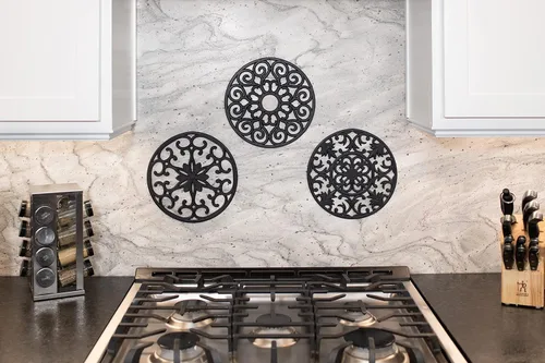 Miniatura 8 de GASARÉ, Salvamanteles de silicona extra grandes, gruesos, de 10 pulgadas para platos calientes, ollas y sartenes, almohadillas calientes para Negro