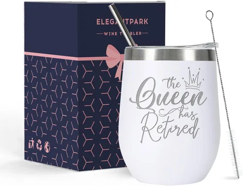 Miniatura 11 de ELEGANTPARK Regalos de jubilación para mujeres 2026, regalos para compañeros de trabajo para mujeres, Wise Woman Said I'm Outta Here, vaso de Una