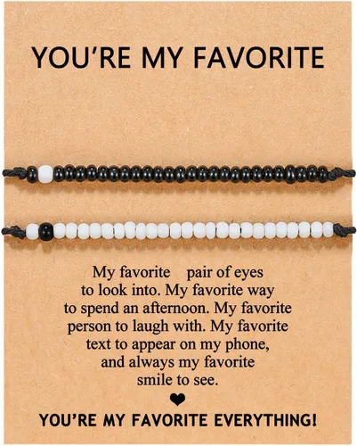 UNGENT THEM - Pulseras Pinky Promise para parejas o mejores amigos juego de pulseras para relaciones a distancia bisutería de regalo para mujeres,