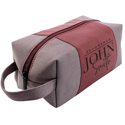 Miniatura 28 de Regalos personalizados para padrinos de boda, bolsas de aseo personalizadas para hombres, regalos de padrino de boda, Beige, Diseño #1, Juego de 3