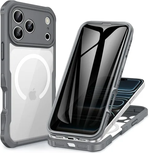 Miniatura 21 de CENHUFO Funda de privacidad para iPhone 11 Pro, funda de cuerpo completo con protector de pantalla de privacidad de vidrio templado 9H integrado