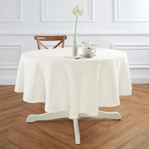Miniatura 26 de Solino Home Mantel redondo de lino blanco, 60 pulgadas, mantel redondo de lino 100% puro, lino europeo, lavable a máquina para verano, 4 de julio