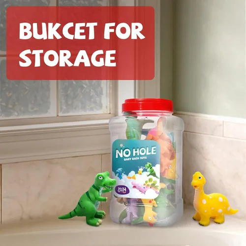 Miniatura 7 de Hely Cancy Juguetes de baño de dinosaurio para niños pequeños, sin agujeros, bañera de bebé, ducha, agua, piscina, juguetes