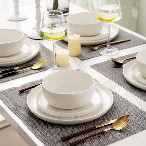 Miniatura 6 de AmorArc Juego de 6 platos llanos de cerámica, con borde ondulado de 10.25 pulgadas, platos de vajilla para cocina, microondas y lavavajillas