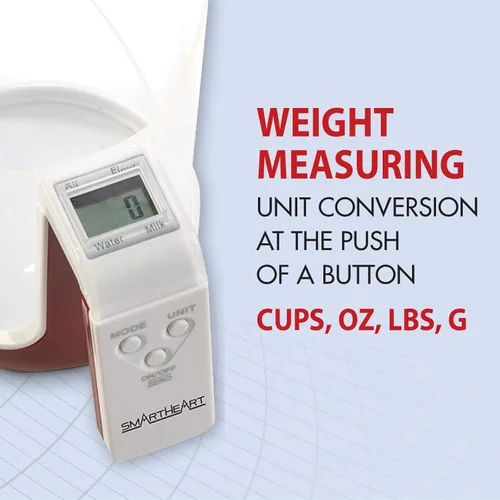 Miniatura 4 de Escala digital de taza de medición de cocina Báscula de alimentos de 4 tazas, taza lavable desmontable, tara, 5 modos, g/lb-oz/fl oz/taza