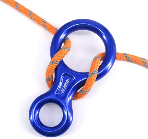 Miniatura 7 de NewDoar Equipo de escalada Equipo de descenso Placa de aparejo 40kN Rescate Figura 8 Descender con Oreja Grande Bent-Ear para Escalada Belaying