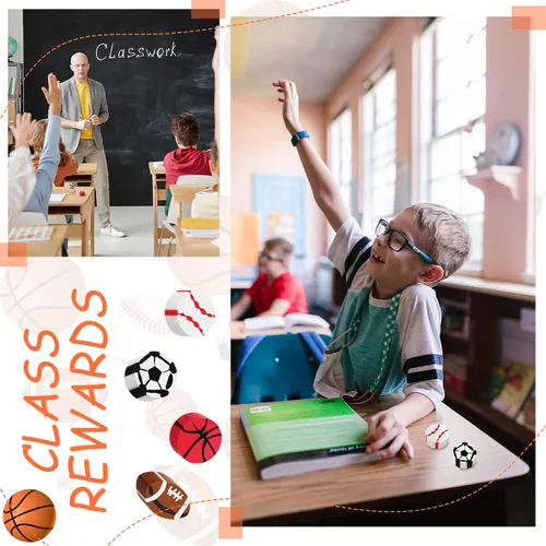 Miniatura 5 de 32 borradores deportivos para baloncesto, fútbol, fútbol, béisbol, para fiestas temáticas de cumpleaños, regalos, recompensas para el aula