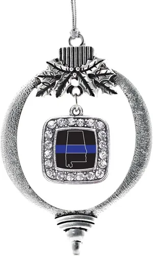 Miniatura 146 de Inspired Silver - Nana púrpura - Adorno de Navidad plateado - Adorno cuadrado para árbol de Navidad con circonita cúbica - Decoración colgante