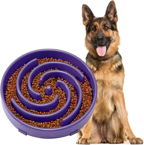 Miniatura 16 de JASGOOD Tazón de alimentación lenta para perros de tamaño grande y mediano, tazón antitragadera para mascotas, tazones de alimentación más lenta