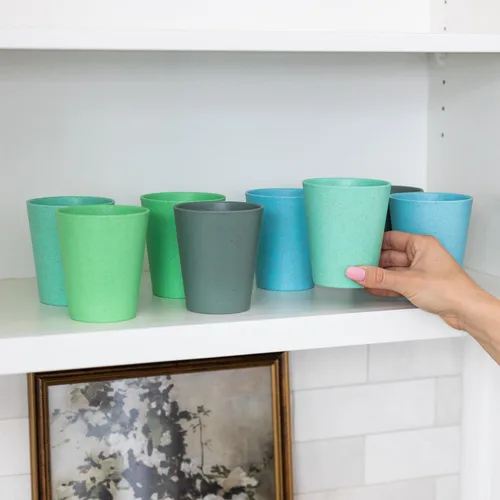 Miniatura 8 de Grow Forward Vasos de plástico prémium para niños, vasos de paja de trigo irrompibles de 13 onzas para niños, vasos para beber sin BPA no tóxicos
