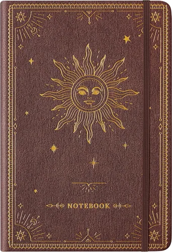 Miniatura 26 de Artfan Cuaderno/diario a rayas – Cuaderno clásico de piel sintética de papel grueso de alta calidad con bolsillo + separadores de páginas, regalos