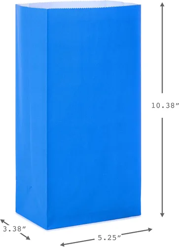 Miniatura 5 de Hallmark Bolsas envueltas para regalos de fiesta de color sólido (30 unidades, 5 de cada una de azul, rojo, verde, amarillo, naranja, rosa)