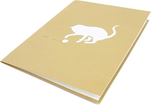 Miniatura 8 de PopLife Tarjeta desplegable 3D de gatos jugando en el sofá, tarjeta de felicitación de papel para amantes de los gatos, día de la madre, cumpleaños