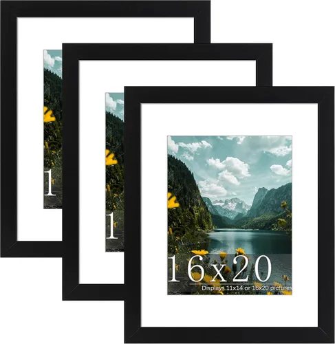 Miniatura 23 de Picrit Paquete de 3 portarretratos de 20 x 20 pulgadas, póster de 16 x 16 pulgadas con paspartú o de 20 x 20 pulgadas sin paspartú para montaje