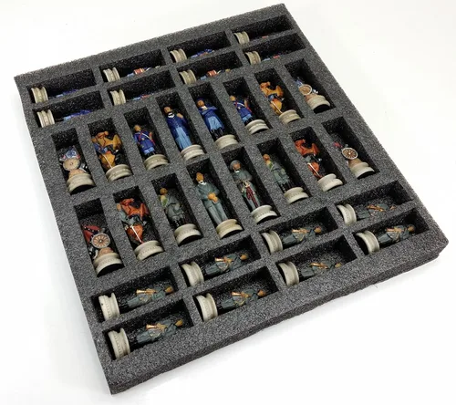 Miniatura 3 de Juego de 32 piezas temáticas de ajedrez hombres piezas Guerra civil o revolución americana o WW2 - NO Board (Guerra civil americana - General Queens)
