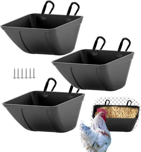 Miniatura 7 de mozoba Comedero Colgante para Pollo para Cabra, Oveja, Ciervo, Aves de Corral, Pato, Pollo, Valla de Alimentación, Contenedor de Alimentación
