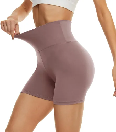 Miniatura 31 de CAMPSNAIL - Pantalones cortos de yoga para mujer, 3"/5"/8" de cintura alta con control de abdomen, pantalones cortos de elastano para voleibol, yoga