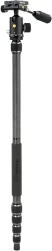 Miniatura 6 de Vanguard VEO3T204ABP Trípode de viaje de aluminio con cabeza de bola, mango extraíble y zapata rápida con soporte integrado para teléfono inteligente