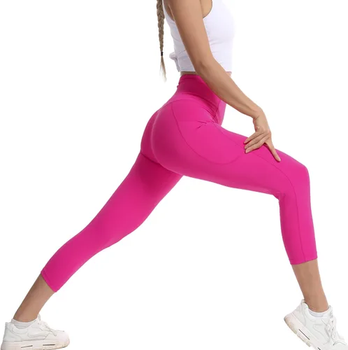 Miniatura 6 de Kcutteyg Pantalones de yoga para mujer, con bolsillos, leggings de cintura alta, para entrenamiento, deportes, correr, pantalones deportivos