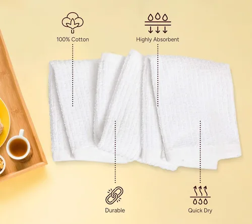 Miniatura 7 de Avalon Towels Toallas de trapeador de barra acanaladas (paquete de 60) de 16 x 19 pulgadas, absorbentes y duraderas, trapos de limpieza multiusos