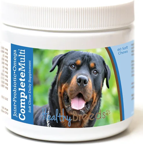 Miniatura 265 de Healthy Breeds Pug todo en uno multivitamínico suave masticable 60