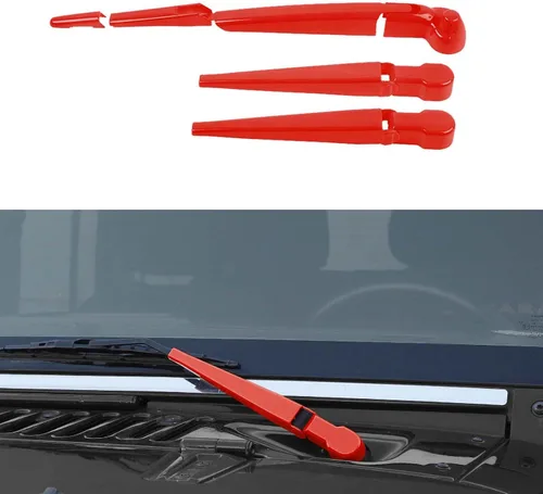 Miniatura 13 de RAZPOY JK Limpiaparabrisas frontal y trasero, 3 piezas, compatible con Jeep Wrangler JK JKU 2007-2017, azul
