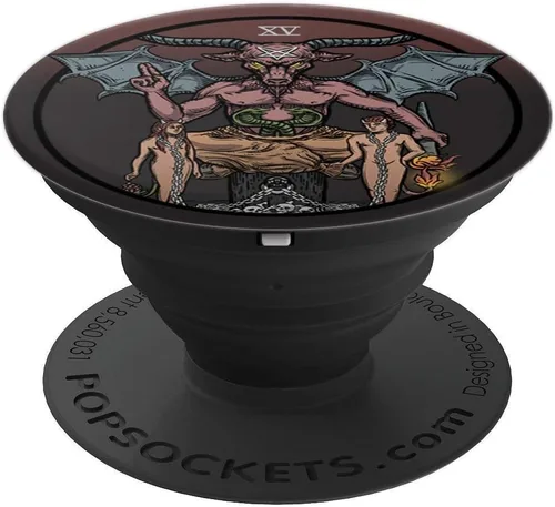 Miniatura 4 de El diablo Tarot Card Baphomet Halloween gótico de bruja satánica PopSockets intercambiables PopGrip