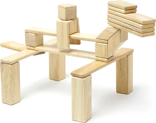 Miniatura 13 de Conjunto de 24 bloques magnéticos de madera de Tegu, Natural