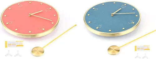 Miniatura 9 de Reloj de pared de péndulo moderno, reloj de pared grande para sala de estar, funciona con pilas, reloj de pared de péndulo silencioso para el hogar