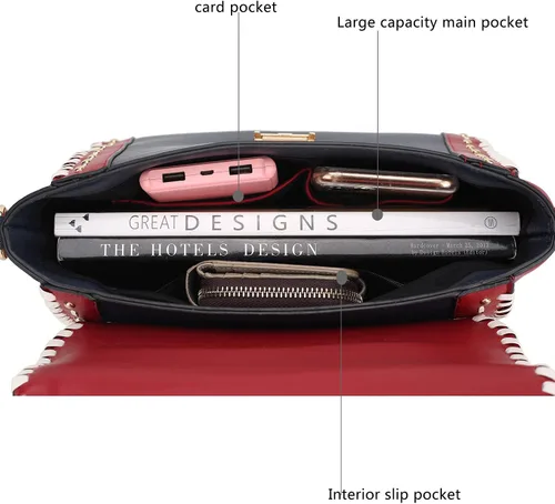 Miniatura 6 de MKF - Bolso bandolera para mujer, de piel sintética, con asa superior