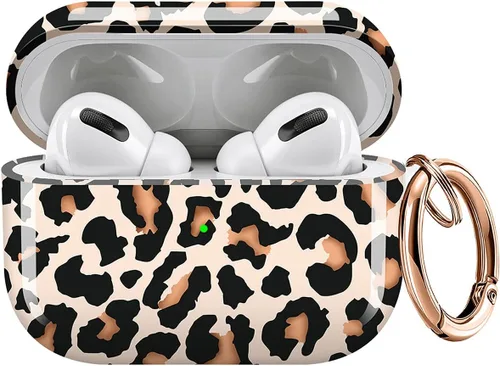 Miniatura 25 de Maxjoy Funda compatible con AirPods Pro, funda con diseño de vaca clara para mujeres y niñas, bonita funda protectora suave con llavero compatible