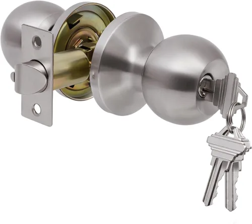 Miniatura 17 de Lanwandeng Paquete de 3 pomos de puerta de privacidad color negro mate con cerradura para dormitorio/baño, cerraduras de puerta interior sin llave