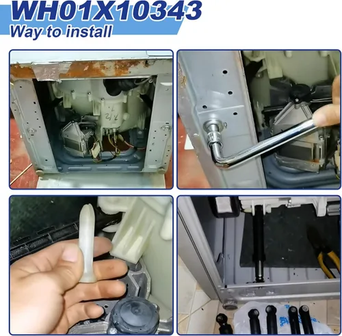Miniatura 6 de WH01X20826 Kit de amortiguador de arandela (4 amortiguadores y 4 pines) apto para GE General Electric, arandelas Kenmore reemplaza WH01X10343